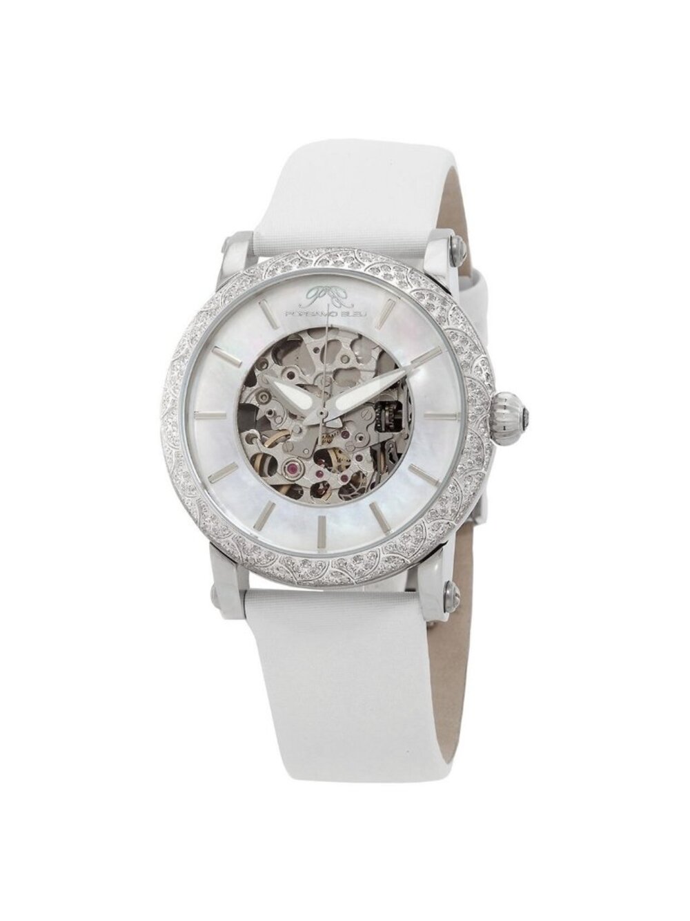 NWT Porsamo Bleu Liza Automatic White Dial Ladies Watch